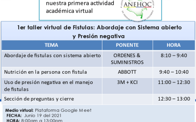 1er Taller Virtual de Fistulas: Abordaje con sistema abierto y presión negativa